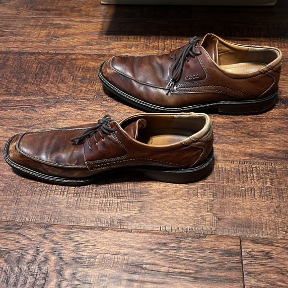 Ecco Men's Brown Leather Oxford Shoes - Picture 4 of 8